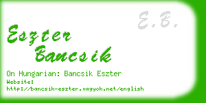 eszter bancsik business card